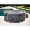 Intex PureSpa Greywood Deluxe 85" X 25" Outdoor Portable Inflatable 6 Person Round Hot Tub Spa With Bubble Jets, Hardwater Treatment, Filter And Cover -Intex Shop GUEST 007cbf09 cf45 47dd 82c2 44cf55d5d6cb