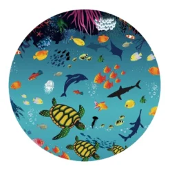 Summer Waves P10012303 12 Foot Wide Quick Set Inflatable Top Ring Kiddie Swimming Pool With Deep Sea Ocean Life Graphics And 3D Goggles, Blue -Intex Shop GUEST 02f66bb8 6d0c 41b6 abe5 e5cec6cb5524