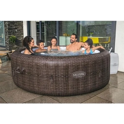 Bestway SaluSpa St Moritz AirJet 5 To 7 Person Inflatable Hot Tub Round Portable Outdoor Spa With 180 AirJets & EnergySense Energy Saving Cover, Brown 5 Bestway SaluSpa St Moritz AirJet 5 To 7 Person Inflatable Hot Tub Round Portable Outdoor Spa With 180 AirJets & EnergySense Energy Saving Cover, Brown - Image 3