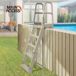 Main Access 200700T Smart Choice Comfort Incline Adjustable Exterior Pool Ladder For 48" To 54" Above Ground Swimming Pools, Taupe -Intex Shop GUEST 06bda8c0 8f94 4d2b b10c dbb42005ae6b