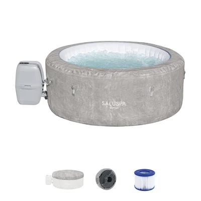 Bestway Miami SaluSpa Inflatable Round Outdoor Hot Tub With 140 Soothing AirJets, Filter Cartridges, Pump, And Insulated Cover 10 Bestway Miami SaluSpa Inflatable Round Outdoor Hot Tub With 140 Soothing AirJets, Filter Cartridges, Pump, And Insulated Cover - Image 9