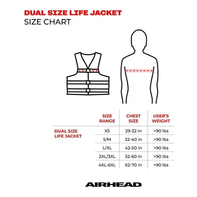 Kwik Tek Airhead Classic US Coast Guard Approved Type III Family Adult Life Vest Jacket With 4 Quick Release Belts, 2XL/3XL, Blue/Gray 6 Kwik Tek Airhead Classic US Coast Guard Approved Type III Family Adult Life Vest Jacket With 4 Quick Release Belts, 2XL/3XL, Blue/Gray - Image 4