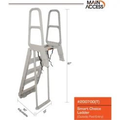 Main Access 200700T Smart Choice Comfort Incline Adjustable Exterior Pool Ladder For 48" To 54" Above Ground Swimming Pools, Taupe -Intex Shop GUEST 14db632d 543e 48ed b2c0 76ed2e2322df