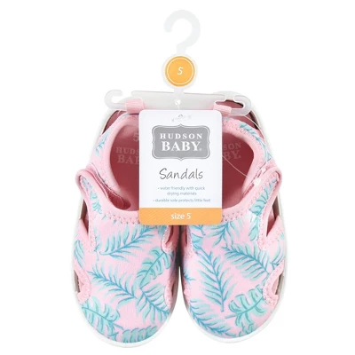 Hudson Baby Infant, Toddler And Kids Girl Sandal And Water Shoe, Pink Palm Leaf 3 Hudson Baby Infant, Toddler And Kids Girl Sandal And Water Shoe, Pink Palm Leaf