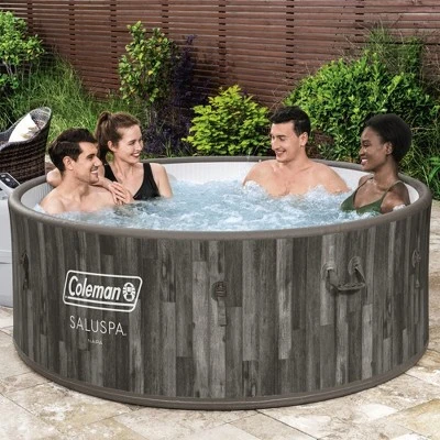 Bestway Coleman Napa AirJet 5 To 7 Person Inflatable Hot Tub Round Portable Outdoor Spa With 180 AirJets And EnergySense Energy Saving Cover, Brown 2 Bestway Coleman Napa AirJet 5 To 7 Person Inflatable Hot Tub Round Portable Outdoor Spa With 180 AirJets And EnergySense Energy Saving Cover, Brown
