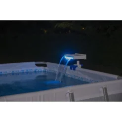 Bestway 58619E Flowclear Soothing 7 Mode Multi Colored LED Relaxing Waterfall Cascade Above Ground Swimming Pool Attachment, White -Intex Shop GUEST 1e07ae36 6420 4d28 b58a d3b74e257a56