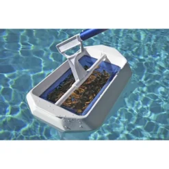 Pool Master Swivel Skim Elite Swimming Pool Bi-Directional Floating Skimmer 20" - Blue/White