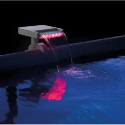 Intex 28090E Innovative Hydroelectric 3 Multi Colored LED Relaxing Waterfall Cascade Above Ground Swimming Pool Attachment, White -Intex Shop GUEST 2194c747 e527 4346 9135 1f5e6691a9b6