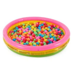 Intex 58 X 13 Inch Inflatable Sunset Glow Colorful Backyard Kiddie Pool & Small Plastic Multi-Colored Fun Ballz With Carrying Bag, 100 Pack -Intex Shop GUEST 27f8330f dc73 47d5 aa07 ae4ef3f07717 1
