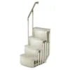 Main Access 200600T 24" Wide Heavy-Duty Resin Adjustable Above Ground Swimming Pool Smart Step Entry System With Handrail (No Ladder), Taupe