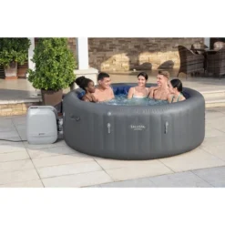 Bestway SaluSpa Santorini HydroJet Pro 5-7 Person Inflatable Hot Tub Round Portable Outdoor Spa W/180 AirJets & EnergySense Energy Saving Cover, Grey 8 Bestway SaluSpa Santorini HydroJet Pro 5-7 Person Inflatable Hot Tub Round Portable Outdoor Spa W/180 AirJets & EnergySense Energy Saving Cover, Grey -Intex Shop GUEST 2cafa299 b5e4 492d b87e 247056b31df8
