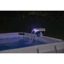Bestway 58619E Flowclear Soothing 7 Mode Multi Colored LED Relaxing Waterfall Cascade Above Ground Swimming Pool Attachment, White -Intex Shop GUEST 322952c1 1d9a 4299 a208 ac65e50c1a27