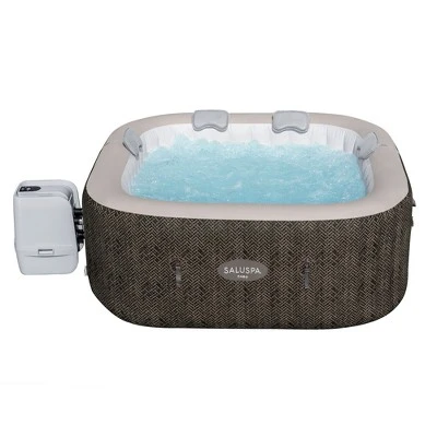 Bestway SaluSpa AirJet 4 To 6 Person Inflatable Hot Tub Square Portable Outdoor Spa With 140 Soothing AirJets And Cover, Brown 5 Bestway SaluSpa AirJet 4 To 6 Person Inflatable Hot Tub Square Portable Outdoor Spa With 140 Soothing AirJets And Cover, Brown - Image 3