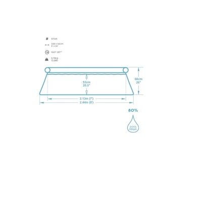Pool Central 8ft Round Inflatable Easy Set Kids Swimming Pool With Filter Pump 5 Pool Central 8ft Round Inflatable Easy Set Kids Swimming Pool With Filter Pump - Image 3
