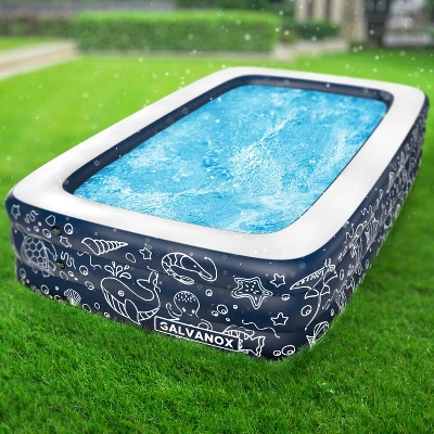 Galvanox Above Ground Inflatable Kiddie Pool Large Size Blow Up Swimming Pools Play Center Kids Children Family Outdoor Garden Backyard 120"x72"x22" 4 Galvanox Above Ground Inflatable Kiddie Pool Large Size Blow Up Swimming Pools Play Center Kids Children Family Outdoor Garden Backyard 120"x72"x22" - Image 2