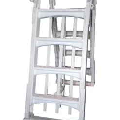 Vinyl Works SLA A-Frame Adjustable 48-56 Inch Above Ground Pool Ladder, White -Intex Shop GUEST 35289c8a e105 4863 9399 530330abab93