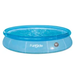 Funsicle 12' X 30" Sea-Thru QuickSet Round Inflatable Ring Top Outdoor Above Ground Swimming Pool Set With Pump And Cartridge Filter, Blue -Intex Shop GUEST 3599c9ed 9468 4f7c b0cb bc9d0b13a49c