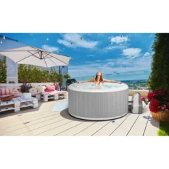 JLeisure Avenli Portable Inflatable Hot Tub Outdoor Spa With Insulated Tub Cover And Floor Protector -Intex Shop GUEST 368c4f59 1cf6 4e8e b6df f4c2540f061d