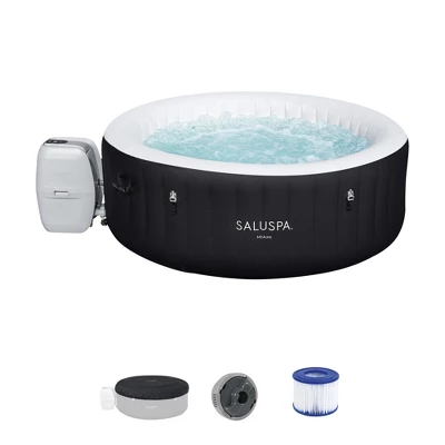 Bestway Miami SaluSpa Inflatable Round Outdoor Hot Tub With 140 Soothing AirJets, Filter Cartridges, Pump, And Insulated Cover 7 Bestway Miami SaluSpa Inflatable Round Outdoor Hot Tub With 140 Soothing AirJets, Filter Cartridges, Pump, And Insulated Cover - Image 6
