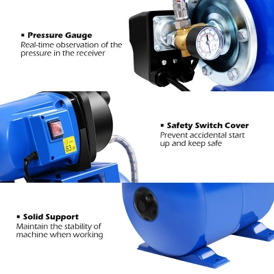 Costway 1200W Garden Water Pump Shallow Well Pressurized 6 Costway 1200W Garden Water Pump Shallow Well Pressurized - Image 4