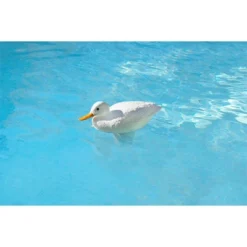 Swim Central 16" White Duck Floating Swimming Pool Chlorine Dispenser