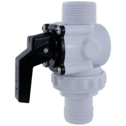 Swimline HydroTools Swimming Pool And Spa Standard Left Outlet 3-Way Valve 1.5" - White/Black