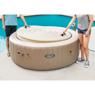 Intex PureSpa 28523E Energy Efficient 6.5-Foot Outdoor Spa Hot Tub Replacement Cover For 4 Person Round PureSpas, Tan (Cover Only) 4 Intex PureSpa 28523E Energy Efficient 6.5-Foot Outdoor Spa Hot Tub Replacement Cover For 4 Person Round PureSpas, Tan (Cover Only) - Image 2