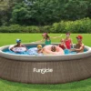 Funsicle 14' X 36" QuickSet Round Inflatable Ring Top Outdoor Above Ground Swimming Pool Set With Pump And Cartridge Filter, Brown Triple Basketweave 1 Funsicle 14' X 36" QuickSet Round Inflatable Ring Top Outdoor Above Ground Swimming Pool Set With Pump And Cartridge Filter, Brown Triple Basketweave -Intex Shop GUEST 4b75921f 4581 4454 87a1 b232312e0498