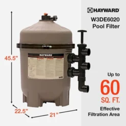 Hayward W3DE6020 ProGrid 60 Square Foot High Capacity 120 Gallon Per Minute DE Filter For Large In Ground Swimming Pools And Outdoor Spas -Intex Shop GUEST 4f9c755f e100 4c22 bdea 2f12724fbb4e