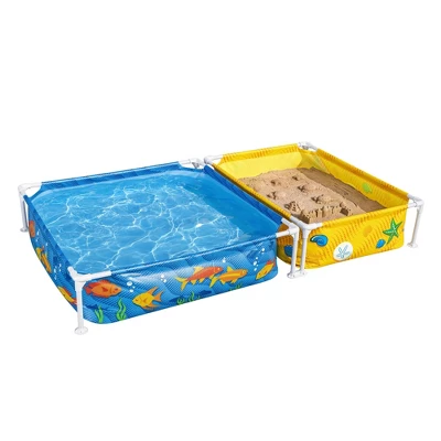 H2OGO! 2-in-1 My First Frame Above Ground DuraPlus Corrosion Resistant Steel Frame Kiddie Pool And Sandpit With Cover And Repair Patch 4 H2OGO! 2-in-1 My First Frame Above Ground DuraPlus Corrosion Resistant Steel Frame Kiddie Pool And Sandpit With Cover And Repair Patch - Image 2