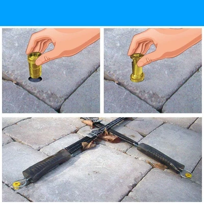 Wood Grip Brass Pool Cover Anchors For Concrete & Pavers - 5 Pieces 4 Wood Grip Brass Pool Cover Anchors For Concrete & Pavers - 5 Pieces - Image 2