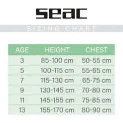 SEAC Dolphin Kids 1.5mm Neoprene Shorty Wetsuit For Swimming Snorkelling