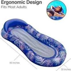 Galvanox Adult Pool Water Loung Floatie Lounger With Headrest - Great For Tanning Relaxing By A Pool, Lake And More! -Intex Shop GUEST 5871dead 560f 4031 83f1 74bc4b29f62a