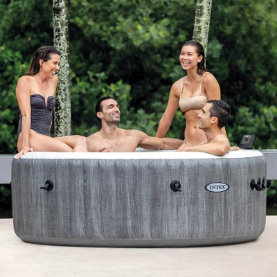 Intex PureSpa Plus 6 Person Portable Inflatable Round Hot Tub Spa With 170 Bubble Jets And Built In Heater Pump 3 Intex PureSpa Plus 6 Person Portable Inflatable Round Hot Tub Spa With 170 Bubble Jets And Built In Heater Pump