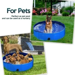 Zone Tech Foldable Pet Swimming Pool - Premium Quality Easy To Store Foldable Playing Bath Pool For Kids And Pets, Leakproof Tub For Indoor & Outdoor -Intex Shop GUEST 5ee69bca 9a1f 4f71 a39b 3f0ebfec5c73