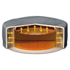 Intex PureSpa Plus Greywash Inflatable Hot Tub Bubble Jet Spa + Intex PureSpa Side-Mounted Beverage And Snack Tray Accessories (4 Pack) -Intex Shop GUEST 602f4a33 e531 4921 9055 644d860983c4 12