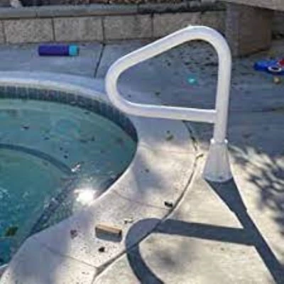 Saftron Polymer Spa Floor Rail Single Post For In-ground Spas White With Lift And Turn Base 4 Saftron Polymer Spa Floor Rail Single Post For In-ground Spas White With Lift And Turn Base - Image 2