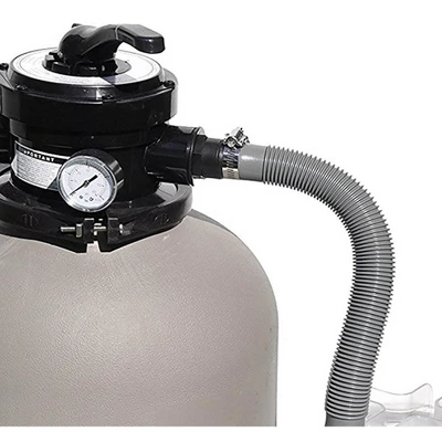 Swimline 71405 HydroTools 14" A/G 0.5 HP Sand Filter Combo Pool Cleaning System Pump For Above Ground Pools With 4 Way Function Valve - White 7 Swimline 71405 HydroTools 14" A/G 0.5 HP Sand Filter Combo Pool Cleaning System Pump For Above Ground Pools With 4 Way Function Valve - White - Image 5