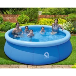 JLeisure Avenli 17807 10 Foot X 30 Inch 2 To 3 Person Capacity Prompt Set Above Ground Kids Inflatable Outdoor Backyard Kiddie Swimming Pool, Blue -Intex Shop GUEST 61cfbb0e 21a1 4586 a5df add73a25293b