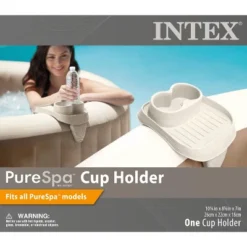 Intex 28500E PureSpa Attachable Cup Holder And Refreshment Tray Hot Tub Accessory For Select PureSpa Models, Holds 2 Standard Beverage Containers, Tan -Intex Shop GUEST 646e440f ad91 4ce9 ac9a 67841f85d78c