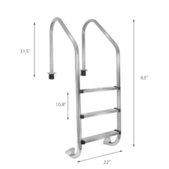 XtremepouwerUS 3 - Step Swimming Pool Ladder With Stainless Steel Steps, In Ground Pool Step -Intex Shop GUEST 647f5ca4 4ce4 4706 b41d 49a0e54aed9f
