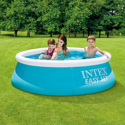 Intex 28101EH Easy Set 6 Foot X 20 Inch Round Above Ground Outdoor Backyard Kids Swimming Pool, 234 Gallons Of Water Capacity, Blue 3 Intex 28101EH Easy Set 6 Foot X 20 Inch Round Above Ground Outdoor Backyard Kids Swimming Pool, 234 Gallons Of Water Capacity, Blue