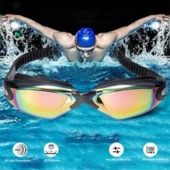 Link Active Swim Goggle With Fast Clasp Technology UV Protection Leak & Fog Proof Wide View Adult/Youth - 2 Pack