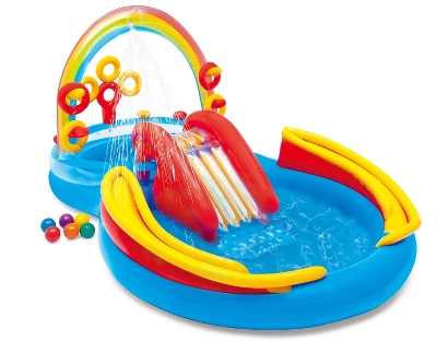 Intex Inflatable Rainbow Ring Play Center Pool 3 Intex Inflatable Rainbow Ring Play Center Pool