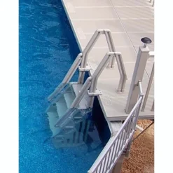 Vinyl Works Deluxe Adjustable 24 In In-Pool Step Ladder Entry System For Above Ground Swimming Pools With 2 Rails And Non-Slip Surface, White (2 Pack) -Intex Shop GUEST 68c7d914 5f67 4502 84ad 7bc96ef509c3 1