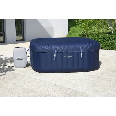 Bestway Hawaii SaluSpa 6 Person Inflatable Square Outdoor Hot Tub With 114 Soothing AirJets, Filter Cartridges, Pump, And Insulated Cover, Blue 6 Bestway Hawaii SaluSpa 6 Person Inflatable Square Outdoor Hot Tub With 114 Soothing AirJets, Filter Cartridges, Pump, And Insulated Cover, Blue - Image 4