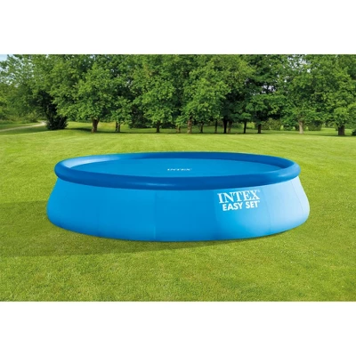 Intex 15' Round Vinyl Float Solar Cover For Swimming Pools With Drain Holes - Blue (29023E) 5 Intex 15' Round Vinyl Float Solar Cover For Swimming Pools With Drain Holes - Blue (29023E) - Image 3