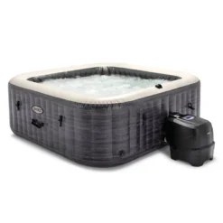 Intex 28451EP PureSpa Plus Greystone Inflatable Square Hot Tub Spa, 94 X 28", With Type S1 Easy Set Spa Filter Replacement Cartridges, 12 Pack