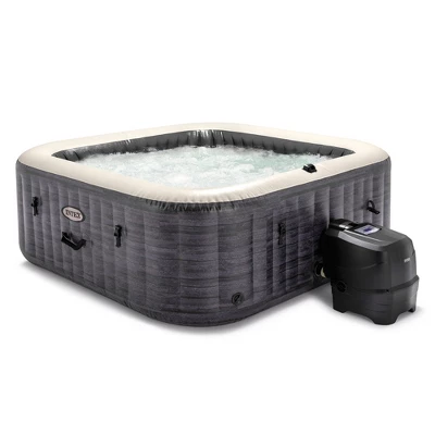 Intex 28451EP PureSpa Plus Greystone Inflatable Square Hot Tub Spa, 94 X 28", And Tablet Mobile Phone Spa Tray Accessory With LED Light Strip, White 3 Intex 28451EP PureSpa Plus Greystone Inflatable Square Hot Tub Spa, 94 X 28", And Tablet Mobile Phone Spa Tray Accessory With LED Light Strip, White