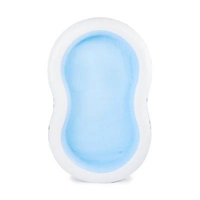 Intex 8.5ft X 5.25ft X 18in Swim Center Paradise Seaside Inflatable Kiddie Pool With Drain Plug For Quick And Easy Clean Up 4 Intex 8.5ft X 5.25ft X 18in Swim Center Paradise Seaside Inflatable Kiddie Pool With Drain Plug For Quick And Easy Clean Up - Image 2